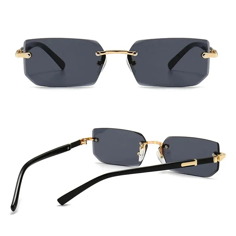 Vintage Rectangle Oval Sunglasses