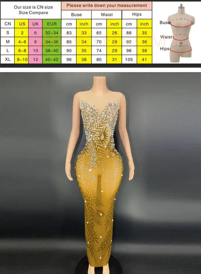 Rhinestones Evening Luxury Long Mermaid Dress