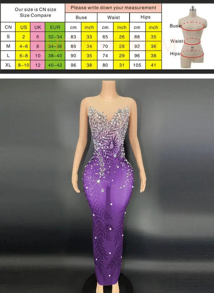Rhinestones Evening Luxury Long Mermaid Dress