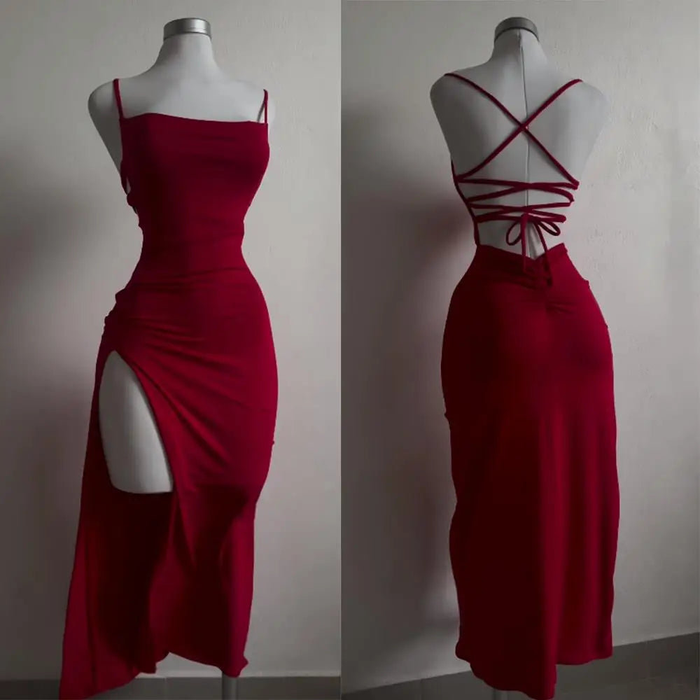 explosive high sensibility halter strap dress
