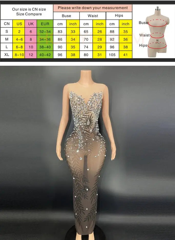 Rhinestones Evening Luxury Long Mermaid Dress