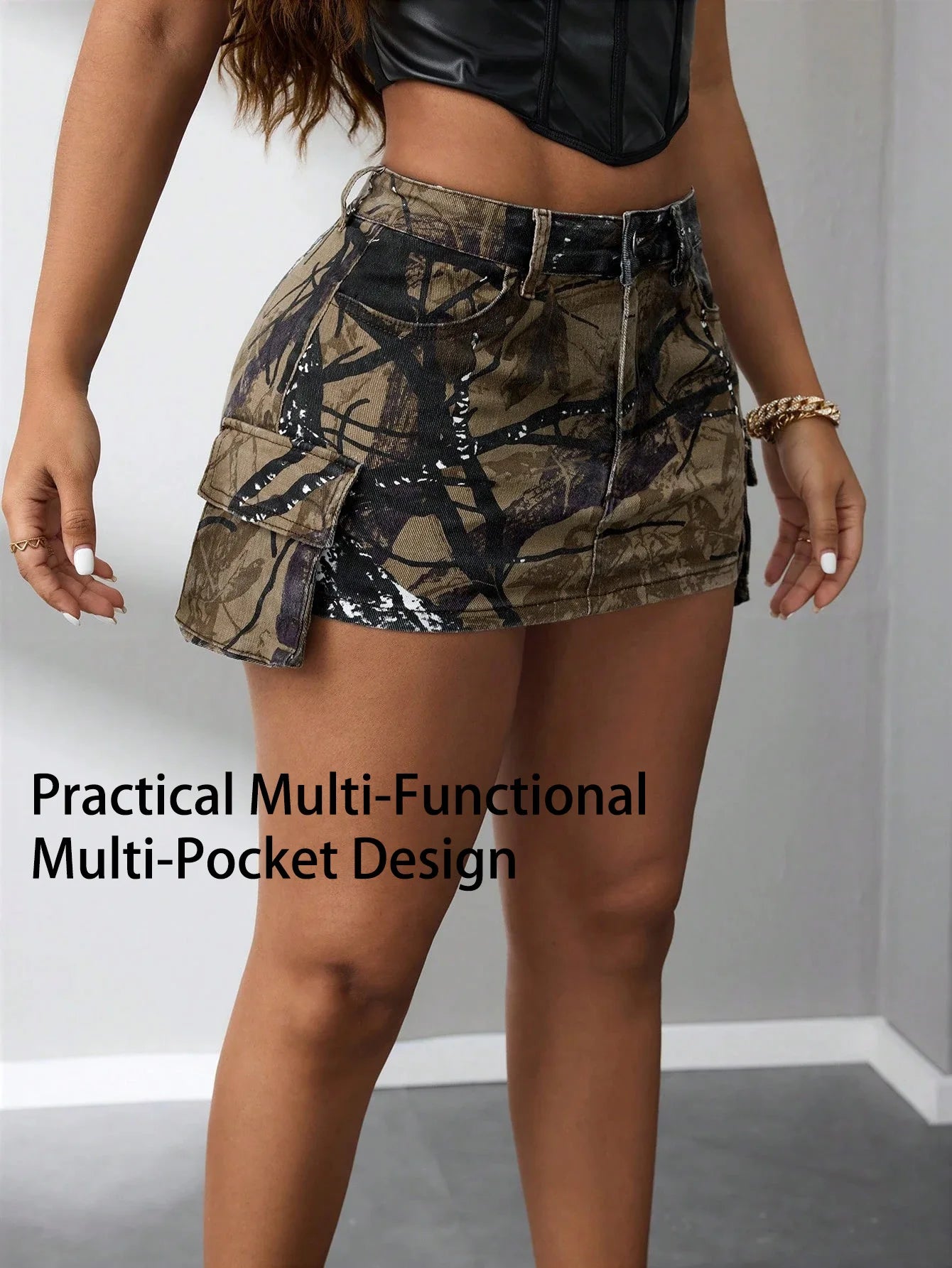 Women's Camo - Patterned Mini Skirt