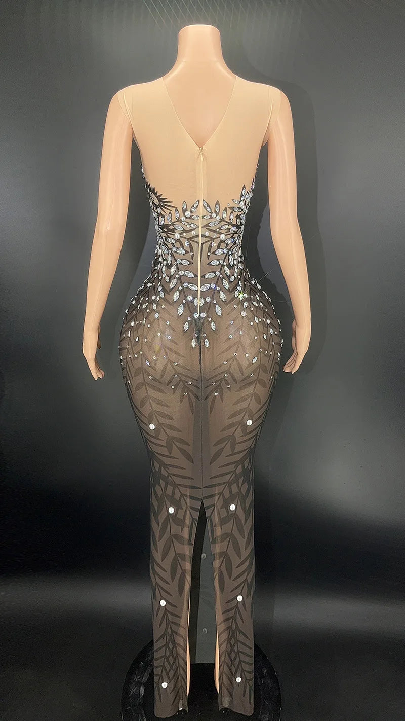 Rhinestones Evening Luxury Long Mermaid Dress