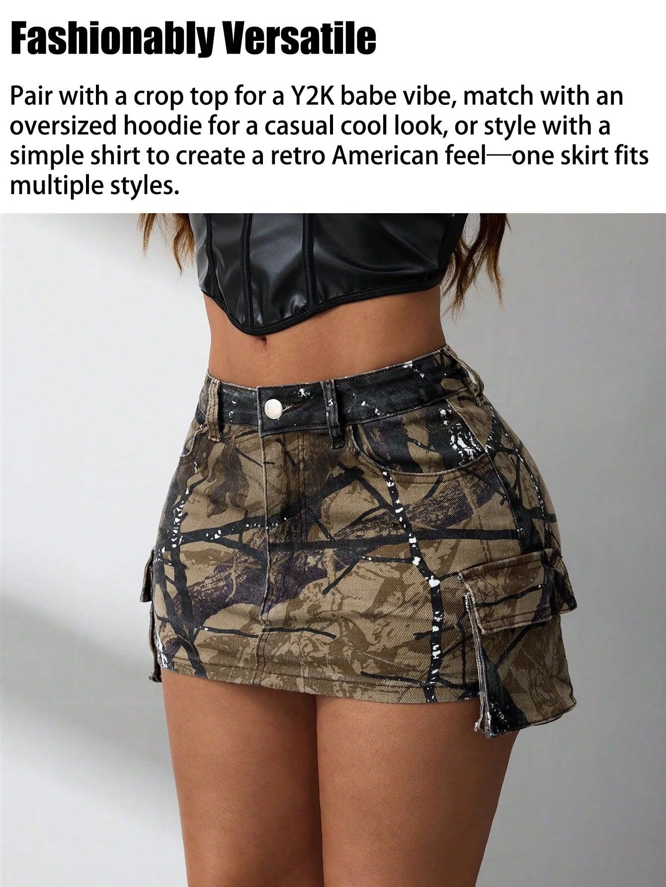 Women's Camo - Patterned Mini Skirt