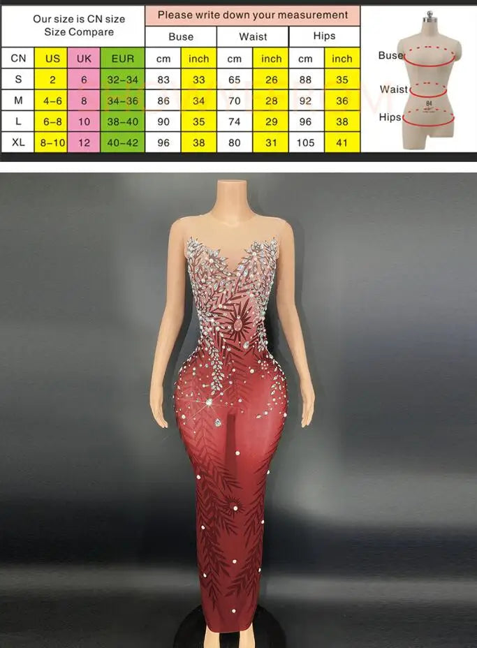 Rhinestones Evening Luxury Long Mermaid Dress