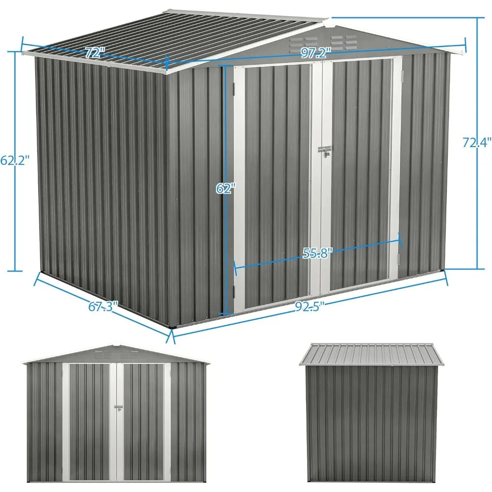 Outdoor Storage Shed 6x8 Feet