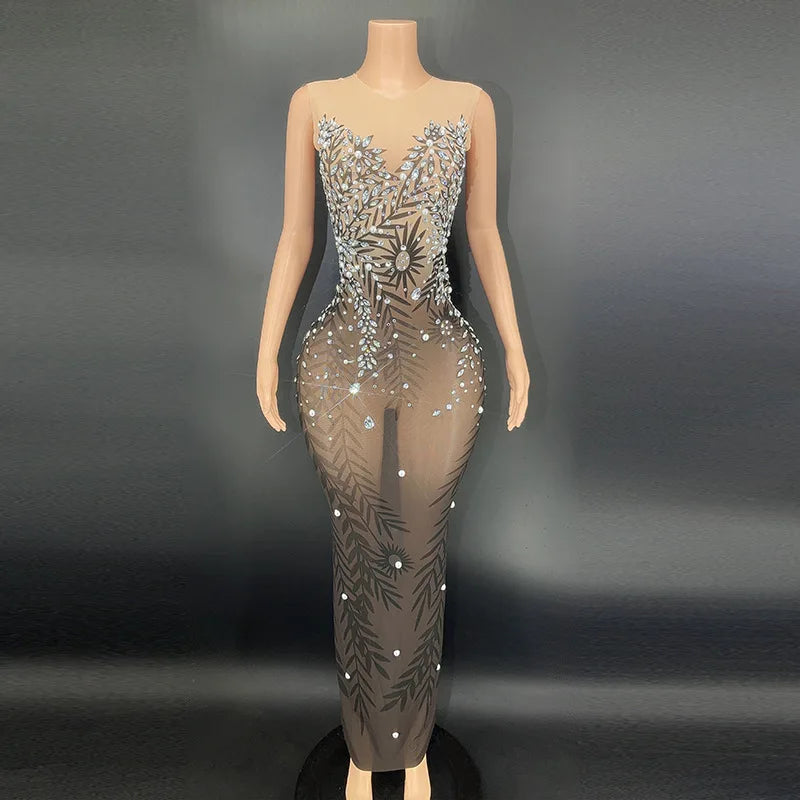 Rhinestones Evening Luxury Long Mermaid Dress