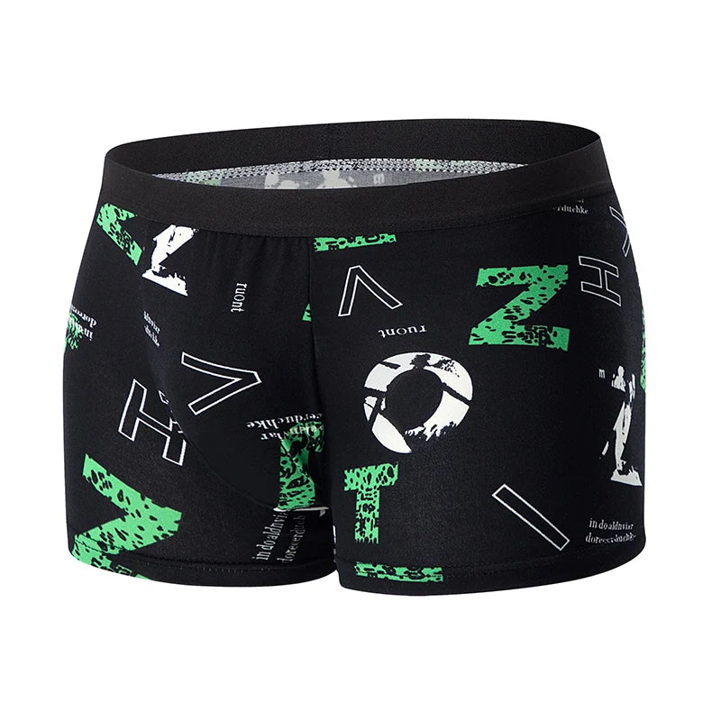 4-piece men's printed letter underwear