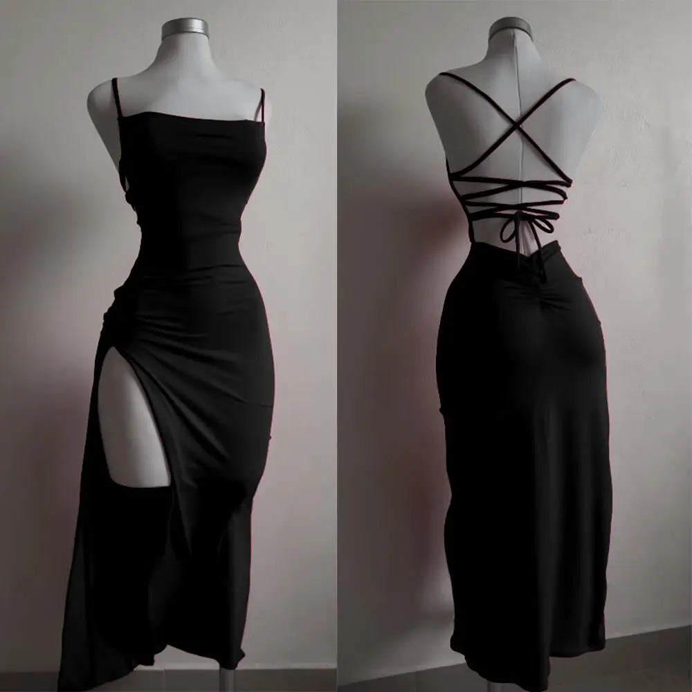 explosive high sensibility halter strap dress