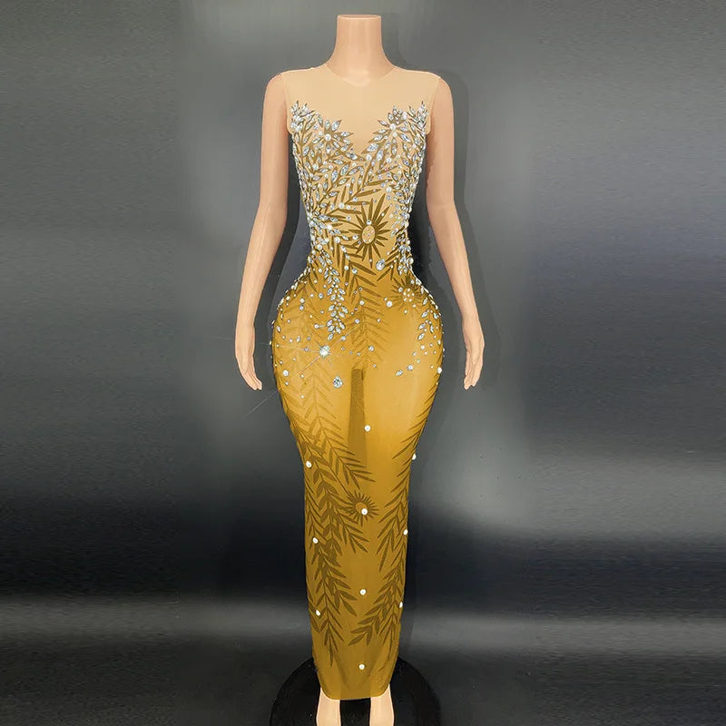 Rhinestones Evening Luxury Long Mermaid Dress